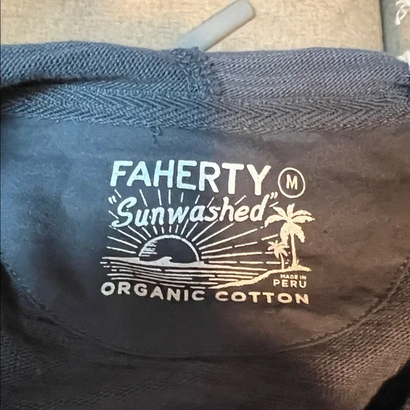 Faherty Men's Dark Blue Hoodie - Picture 5 of 6